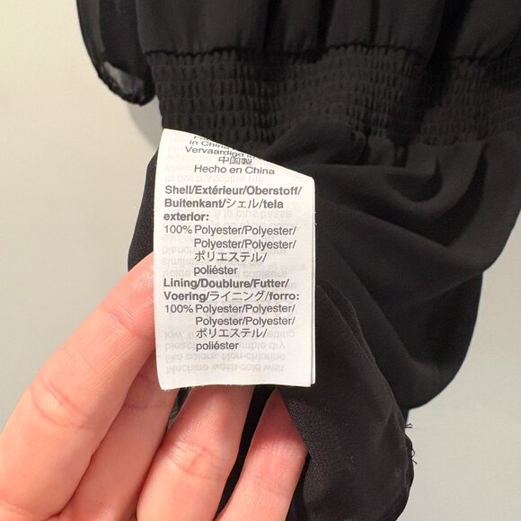 J. Crew Mercantile Sheer Black‎ Long Sleeve Dress Size Small - Picture 6 of 6